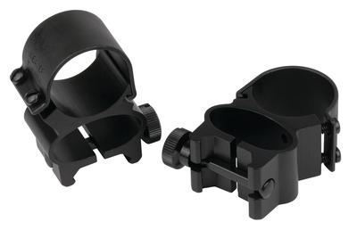 Detachable See-Thru Mount Rings Extension Black 1 Inch