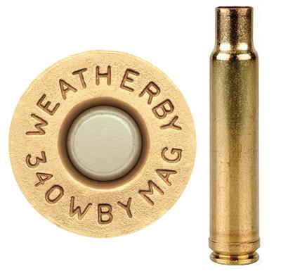 Weatherby Unprimed Brass Cases .340 Weatherby Magnum
