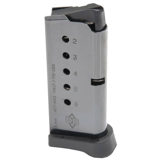 MAG DB9 9MM 6RD BLUE FLAT BOTTOM