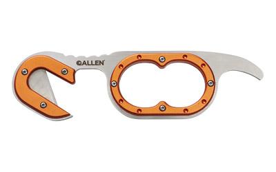 Alamosa Gut Hook Skinning Knife, Fixed Blade Knife, Nylon Sheath w/Belt Loop, Orange Finish, Stainless Steel, Plain Edge 1895