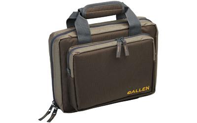 Tactical Duoplex Attache, Dual Pistol Case, Green, Polyester Fabric, 11.5"X9",  Soft Tricot Lining In Gun Compartments, Polyester Lining In Magazine Pockets, Padded Handle, Lockable Zipper 7602