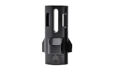 Flash Hider, 3 Lug, 9MM, 1/2x28 Threads, 1.42" Length, Nitride Finish, Black Color ANGAA093LHB28