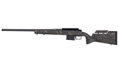 SOLUS Hunter, Bolt Action Rifle, 6.5 Creedmoor, 24" Fluted Barrel, Threaded 5/8x24, Cerakote Finish, Black, Carbon Fiber Stock in Kodiak Brown with Green and Tan Sponge Pattern, 5 Rounds, 1 AICS Magazine APBR01040006