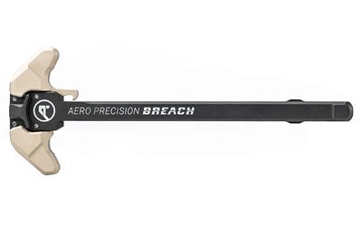 Breach, AR-15, Charging Handle, Ambidextrous, Small Lever, Gas Deflection Shelf, Anodized Finish, Black and Tan APRA700120C