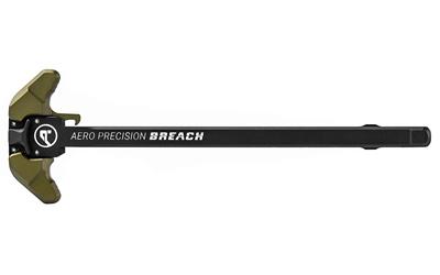 BREACH, AR-10 Charging Handle, Ambidextrous, Small Lever, Gas Deflection Shelf, Anodized Finish, Black and Olive Drab Green APRA700330C