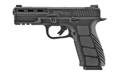 STK100, Striker Fired, Semi-automatic, Metal Frame Pistol, Full Size, 9MM, 4.5" Barrel, Aluminum, Anodized Frame and Parkerized Slide, Black, Fixed White Dot Sights, 10 Rounds, Optics Ready, 1 Magazine 56625-10