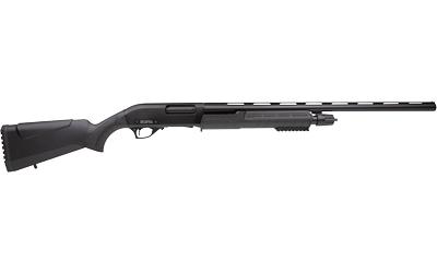 SAG26, Semi-automatic Shotgun, 12 Gauge, 3" Chamber, 26" Barrel, Black Synthetic Stock, Matte Finish, Black, Fiber Optic Front Sight, 5 Rounds, Includes Chokes - IC - M - F SA12H26-B