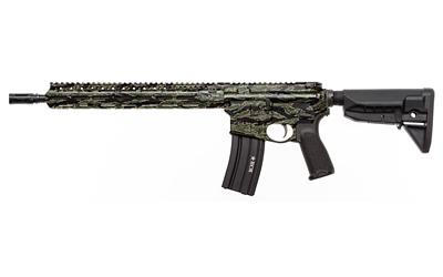 Recce 14 KMR-A Carbine, Semi-automatic Rifle, 223 Remington/556NATO, 14.5" Barrel (16" OAL with Pinned Brake), Mid-length Gas System, Camo Finish, Jungle Tiger Stripe, SOPMOD Stock, BCM Mod 3 Pistol Grip, MCMR 13" Handguard, BCM Mod 1 Compensator, BCM Mo