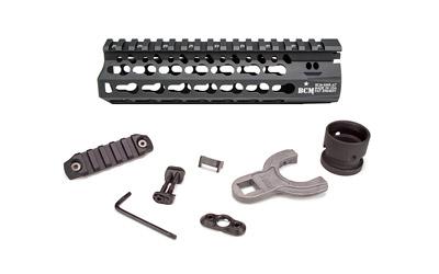 Alpha Keymod Rail, Fits AR Rifles, 7", Aluminum Alloy, Black Finish, Includes BCM KeyMod Sling Mount and a BCMGUNFIGHTER KeyMod Nylon Rail BCM-KMR-A7-556-BLK