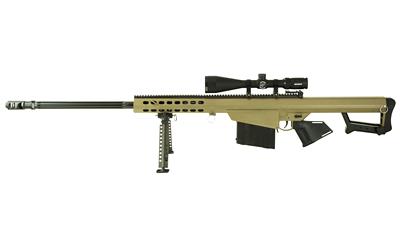 82A1, Semi-automatic, 416 Barrett, 29" Fluted Barrel, FDE Finish, Synthetic Stock, 10Rd, Carry Case, 1 Magazine, Nightforce SHV 4-14x56 Scope with Nightforce Rings, Megafin Grip 18316