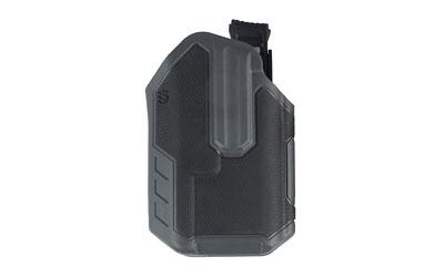 Omnivore Nonlight Multi-Fit Holster, Belt Holster, Right Hand, Black, Fits More Than 150 Styles of Semi-Automatic Handguns with Accessory Rail, Hard, Thumb Actived Active Retention Mechanism 419000BUR
