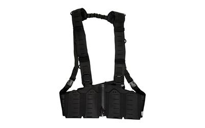 10 Speed Chest Rig, Fits (3) SR-25 Magazines, Cordura Construction, Black MM-TSP-CHESTRIG-SR25-01-BK