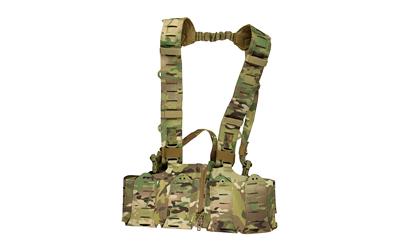 10 Speed Chest Rig, Fits (3) SR-25 Magazines, Cordura Construction, Multicam MM-TSP-CHESTRIG-SR25-01-MC