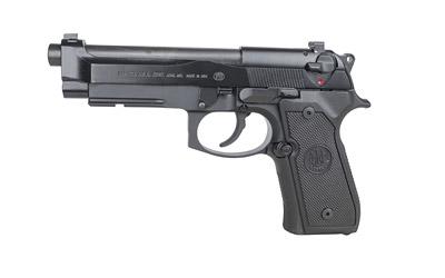 92G-SD Semi-automatic Pistol, 9MM, 4.9" Target Crowned Barrel, Alloy Frame, 15Rd, De-cock Only Action, Rail, Heavy Slide, Trijicon Night Sights, Black Finish J92GSD1M