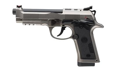 92X Performance Carry, Double Action/Single Action, Semi-automatic, Metal Frame Pistol, Full Size, 9MM, 4.9" Barrel, Steel Frame, Nistan Finish, Silver, Polymer Grips, Fiber Optic Front/Adjustable Rear Sights, Optic Ready, Ambidextrous Manual Safety, 10