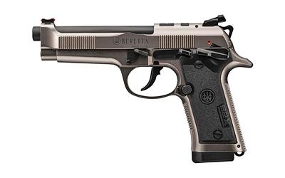 92X Performance Defensive, Metal Frame Pistol, Semi-automatic, DA/SA, Full Size, 9MM, 4.7" Barrel, Lightened Steel Frame, Nistan Finish, Silver, Polymer Grips, Fiber Optic Front/Adjustable Rear Sights, Optic Ready, Ambidextrous Thumb Safety, 10 Rounds, 2