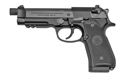 92A1 Full Size, Semi-automatic, DA/SA, 9MM, 4.7" Threaded Barrel, M14X1RH Thread Pitch, Black Finish, 17Rd, 3 Mags, Ambidextrous, Manual Safety, Fixed Sights, Aluminum Frame, Picatinny Rail, Reversible Magazine Release J9A9F102