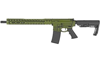 Billet Rifle, Semi-automatic, AR, 223 Rem/556NATO, 16" Barrel, Bazooka Green Battleworn Cerakote Finish, MFT Minimalist Stock, 30Rd BRO-20111001
