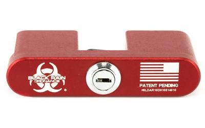 AR-10  Safety Lock, Laser Engraved, Aircraft Grade Aluminum, Red Anodized Finish BRO-LOCK-308