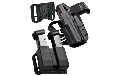 IDPA Competition Shooters Pack, OWB Holster with Adjustable String Ray Loop & Paddle, Revolution Double Magazine Pouch, Fits Glock 34/35, Right Hand, Black HOLX0086IDPAPKO0502BLKRH