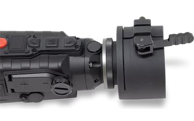 BTC35, Clip-On, Thermal Optic, 3.2x-12.7x, 35mm Objective, Multiple Reticles, Matte Finish, Black, Includes USB-C Charging Cord 300622