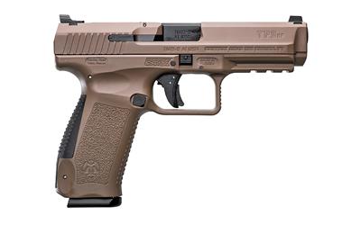 TP9SF, Striker Fired, Semi-automatic, Polymer Frame Pistol, 9MM, 4.46" Barrel, Match Grade Barrel, Matte Finish, Desert Tan, Warren Tactical Sights With Dot Front, 18 Rounds, 2 Magazines, Includes Holster and Interchangeable Backstraps HG4865D-N