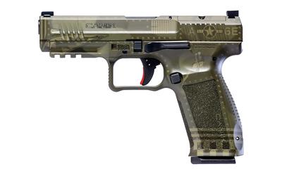 METE SFT, Semi-automatic, Striker Fired, Polymer Framed Pistol, Compact, 9MM, 4.5" Barrel, Cerakote Finish, Green Bomber, Optic Ready Slide, (1) RMRcc and (1) Shield RMS/RMSc Footprint Optic Bases, 3 Dot White Sights, Flared Magwell, 2 Magazines, (1)-18