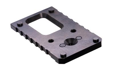 Optic Base Plate B, Black, For Non-Optic Ready Pistols, Truglo/Mecanik M02 Footprint, Fits TP9 V2, SA, DA, SA MOD 2, SF, SFT and SFL PACN0705