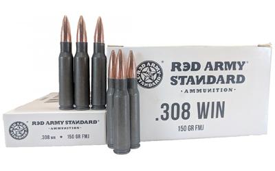 Red Army Standard White, 308 Winchester, 150Gr, Full Metal Jacket, 20 Round Box AM3090