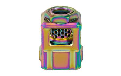 Qube Compensator, Rainbow Finish, 1/2X28 Thread Pitch QUBECOMPRAINBO