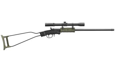 Little Badger Single Shot, 22LR, 16.5" Threaded Barrel, OD Green Accents, Wire Stock, 1Rd, Picatinny Forend 500.232