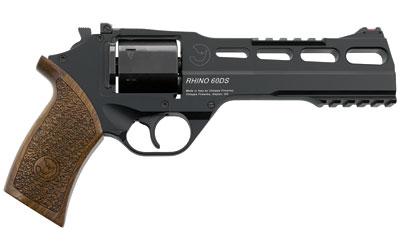 Rhino 60SAR Revolver, Single Action, 9MM, 6", Alloy Frame, Black Finish, Walnut Grips, 6Rd, 3 Moon Clips, Fiber Optic Front Sight CF340-279