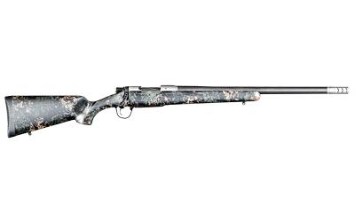 Ridgeline FFT, Bolt Action Rifle, 7MM PRC, 22" Threaded Stainless Steel Barrel, Carbon Fiber Wrapped, 5/8X24 Side Baffle Muzzle Brake, Natural Stainless Finish, Carbon Fiber Sporter Stock, Green with Black and Tan Accents, 4 Rounds 801-06319-00