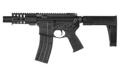 Mk4 Banshee, Semi-automatic Pistol, 22LR, 4.5" Barrel, Aluminum Frame, Graphite Black Cerakote, 25Rd, Tailhook MOD 2 Pistol Brace, KAK Slim Flash Can, Threaded 1/2-28, CMMG RML4 Hand Guard, Magpul MOE Pistol Grip, Ambi Sling Plate, Ambi Selector, Ambi Ch