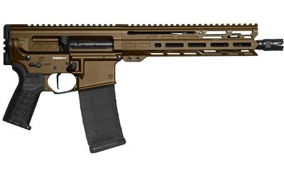 MK4, DISSENT, Semi-automatic Pistol, AR, 5.56 NATO, 10.5" Threaded Barrel, 1/2x28, CMMG Zeroed Linear Compensator, Cerakote Finish, Midnight Bronze, TriggerTech AR-D 2-Stage Trigger, 9.6" M-LOK Handguard, CMMG Zeroed Polymer Grip, 30 Rounds, 2 Magazines