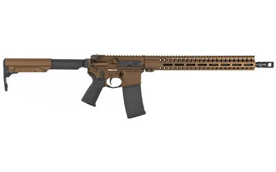 Resolute 300, Semi-automatic Rifle, 223 Rem/556NATO, 16.1" Barrel, Midnight Bronze Cerakote, CMMG RipStock, 30Rd, Geissele SSA Two-Stage Trigger, Magpul MOE Grip, MLOK Handguard 55AC758-MB