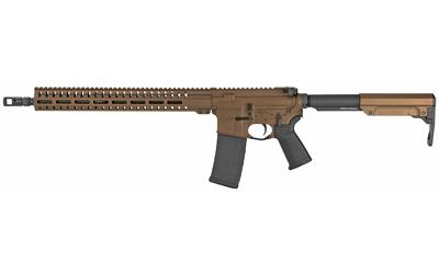 Resolute 300, Semi-automatic Rifle, 223 Rem/556NATO, 16.1" Barrel, Midnight Bronze Cerakote, CMMG RipStock, 30Rd, Geissele SSA Two-Stage Trigger, Magpul MOE Grip, MLOK Handguard 55AC758-MB