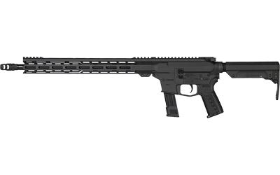Resolute MK17, Semi-automatic Rifle, 9MM, 16.1" Barrel, Threaded Barrel, 1/2x28", ZEROED SR Brake, Cerakote Finish, Armor Black, 15" Free Float M-LOK Handguard, ZEROED Polymer Grip, CMMG RipStock, Manual Safety, 21 Rounds, 1 Magazine 92AE6FB-AB