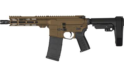 Banshee MK4, Semi-automatic Pistol, AR, 300 Blackout, 8" Threaded Barrel, 5/8x24, CMMG Zeroed Linear Compensator, Cerakote Finish, Midnight Bronze, M-LOK Handguard, CMMG Zeroed Polymer Grip, Pistol Tube, Manual Safety, 30 Rounds, 1 Magazine PE-30A81BB-MB