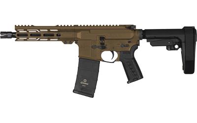 Banshee MK4, Semi-automatic Pistol, AR, 9MM, 8" Threaded Barrel, 1/2x28, CMMG Zeroed Linear Compensator, Cerakote Finish, Midnight Bronze, M-LOK Handguard, CMMG Zeroed Polymer Grip, Pistol Tube, Manual Safety, 30 Rounds, 1 Magazine PE-94A5185-MB