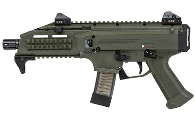 CZ Scorpion EVO 3 S1, Pistol, 9MM, 7.7" Barrel, Polymer Frame, OD Finish, Adjustable Sights, Ambidextrous Safety, 10Rd 01355