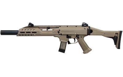 Scorpion EVO 3 S1 Carbine, 9MM, 16.2" Threaded Barrel, 1/2x28 Thread Pitch, Folding Stock, Adjustable Sights, Removable Faux Suppressor, Flat Dark Earth Finish, 10 Rounds 08544