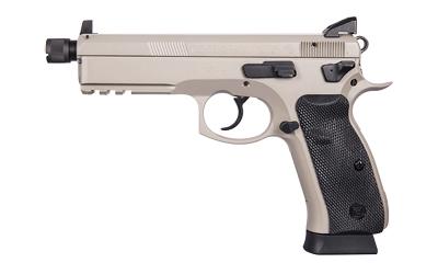 75 SP-01, Double Action/Single Action Full Size Pistol, 9MM, 5.2" Barrel, Steel Frame, Urban Grey Finish, Rubber Grips, Fixed Night Sights, Ambidextrous Safety, 10Rd 01253