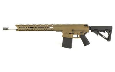 DB10ELBB, Semi-automatic Rifle, 308 Win, 18" Stainless Fluted Barrel, 1:10 Twist, Burnt Bronze Finish, Adaptive Tactical Stock, Hex Mag Grip, 20Rd, 15" KeyMod Rail, 1 PMAG DBF10ELBB