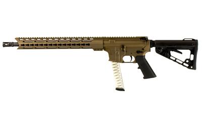 DB9RBB, Semi-automatic Rifle, 9mm, 16" Melonite Barrel, 1:10 Twist, Burnt Bronze Finish, Roger's Buttstock, 33Rd, 15" KeyMod Rail DBF9RBB