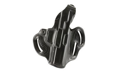 Thumb Break Scabbard Belt Holster, Fits Ruger American 9mm, Right Hand, Black Leather 001BA2DZ0