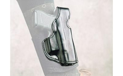 Die Hard Ankle Holster, Fits Glock 26/27, Right Hand, Black Leather 014PCE1Z0