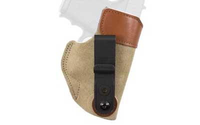 Sof-Tuck Inside The Pant Holster, Fits Glock 26/27 Walther PPS/ PK380, Left Hand, Tan Leather 106NBE1Z0