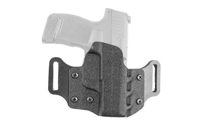 #195, Veiled Partner OWB Belt Holster, Fits Glock 43, 43X, 43X MOS, With or Without Red Dot Sight, Left Hand, Black 195KB3TZ0