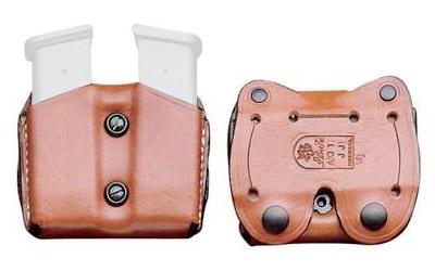 Double Magazine Pouch, Glock 26/27, Ambidextrous, Tan Leather A01TJIIZ0